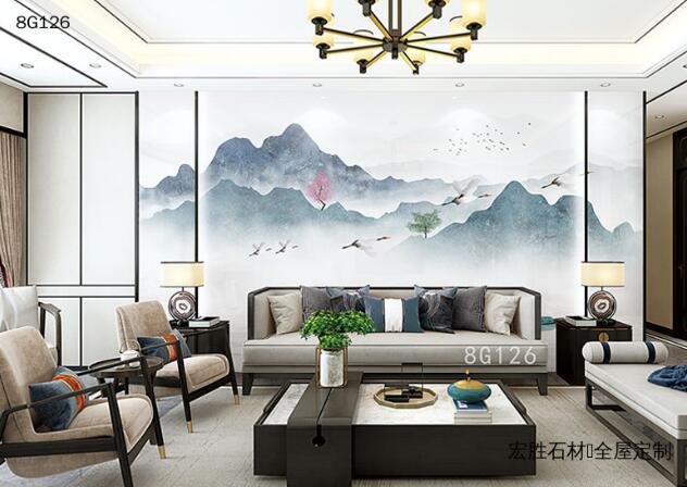 石材沙发背景墙3