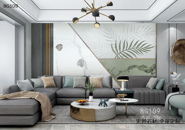 石材沙发背景墙1