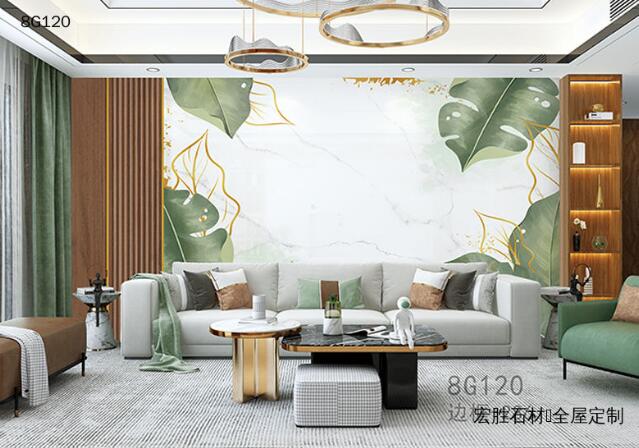 石材沙发背景墙2