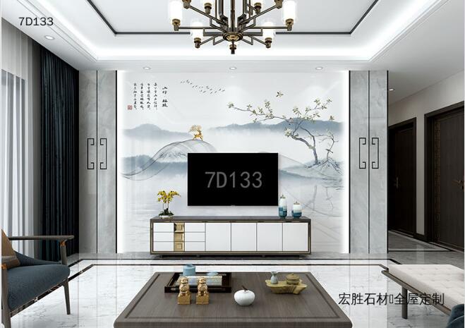 整体石材大板背景墙