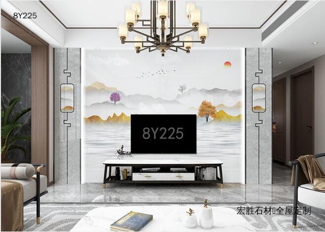 整板石材背景墙3
