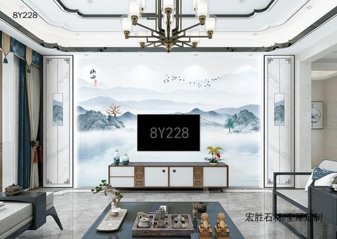 整板石材背景墙1