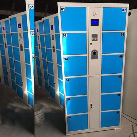 贵州电子存包柜款式12门指纹存包柜1800 850 460mm