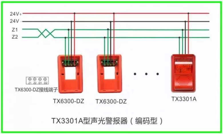 铜仁泰和安火灾报警产品接线示意图