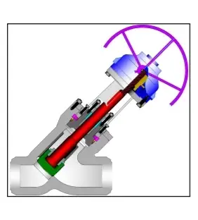 ASTM A216 WCB Y Globe Valve