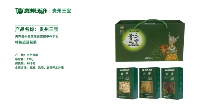 贵州三宝天麻，黑灵芝，茯苓330g