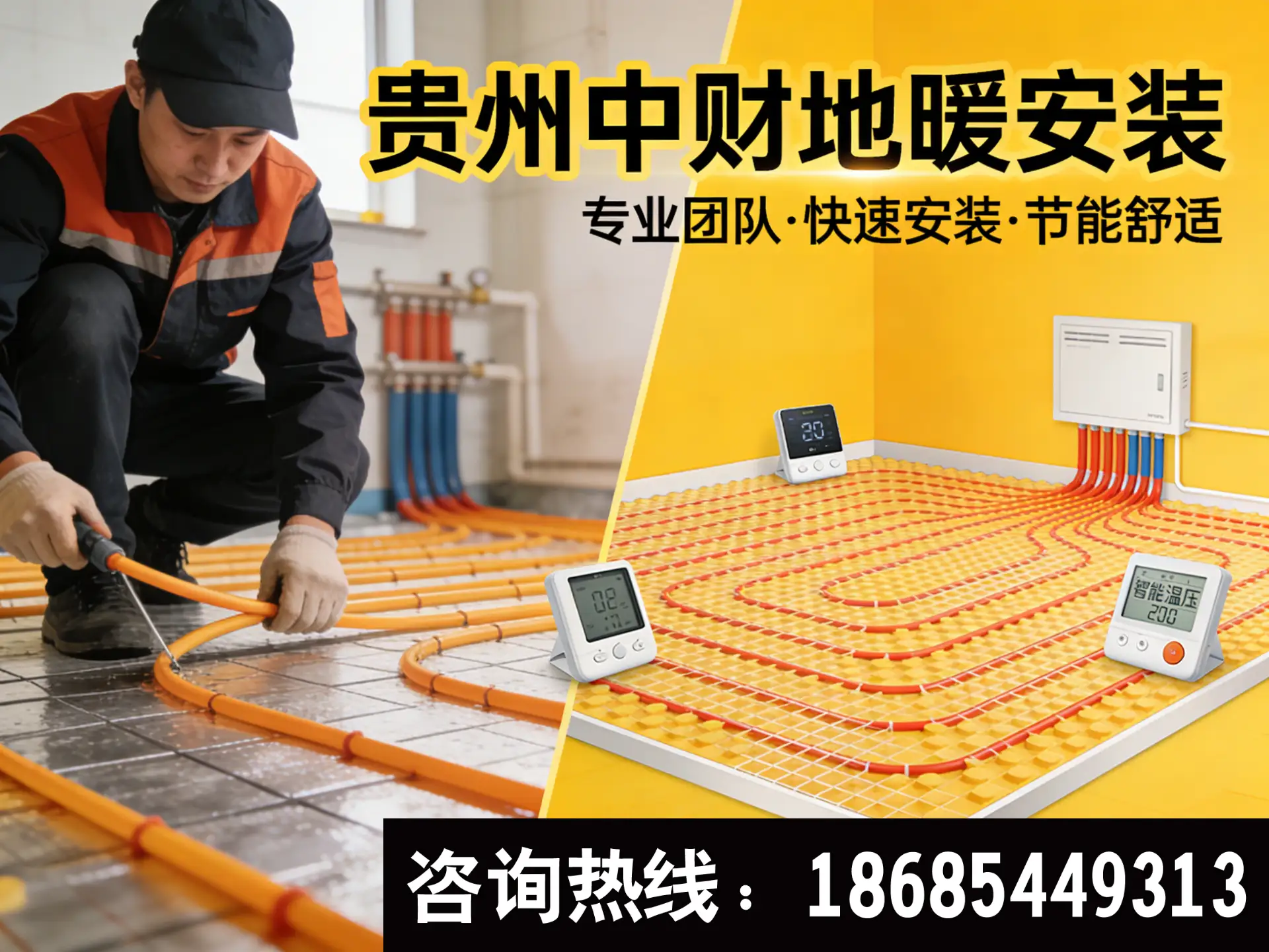 毕节中财地暖安装